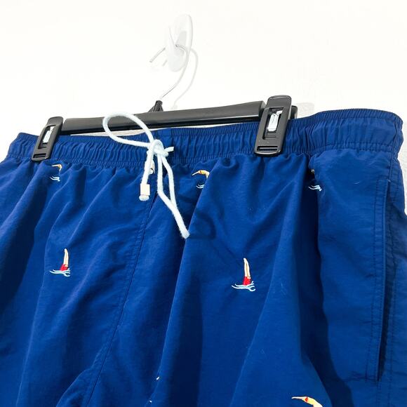 J. McLaughlin Swim Trunks Mens XL Embroidered Summer Preppy Swimmers Shorts - Picture 2 of 6